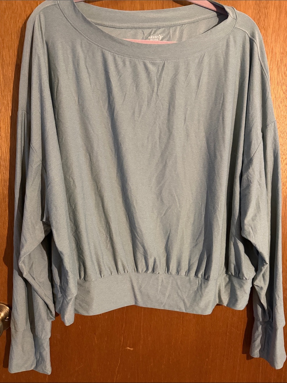 Light Blue Women's Boatneck Pullover Top